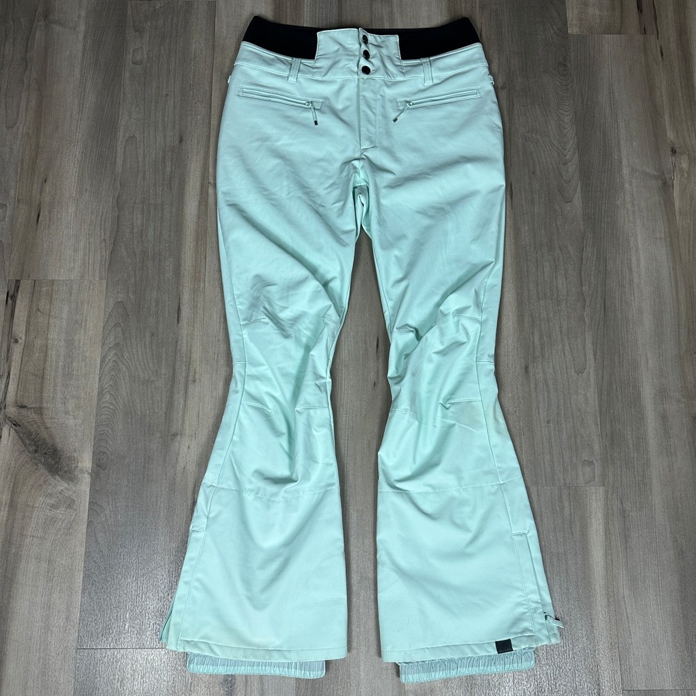 ROXY Rushmore DryFlight 15K Womens XXL Mint Green Snowboard Ski Snow Pants Flare